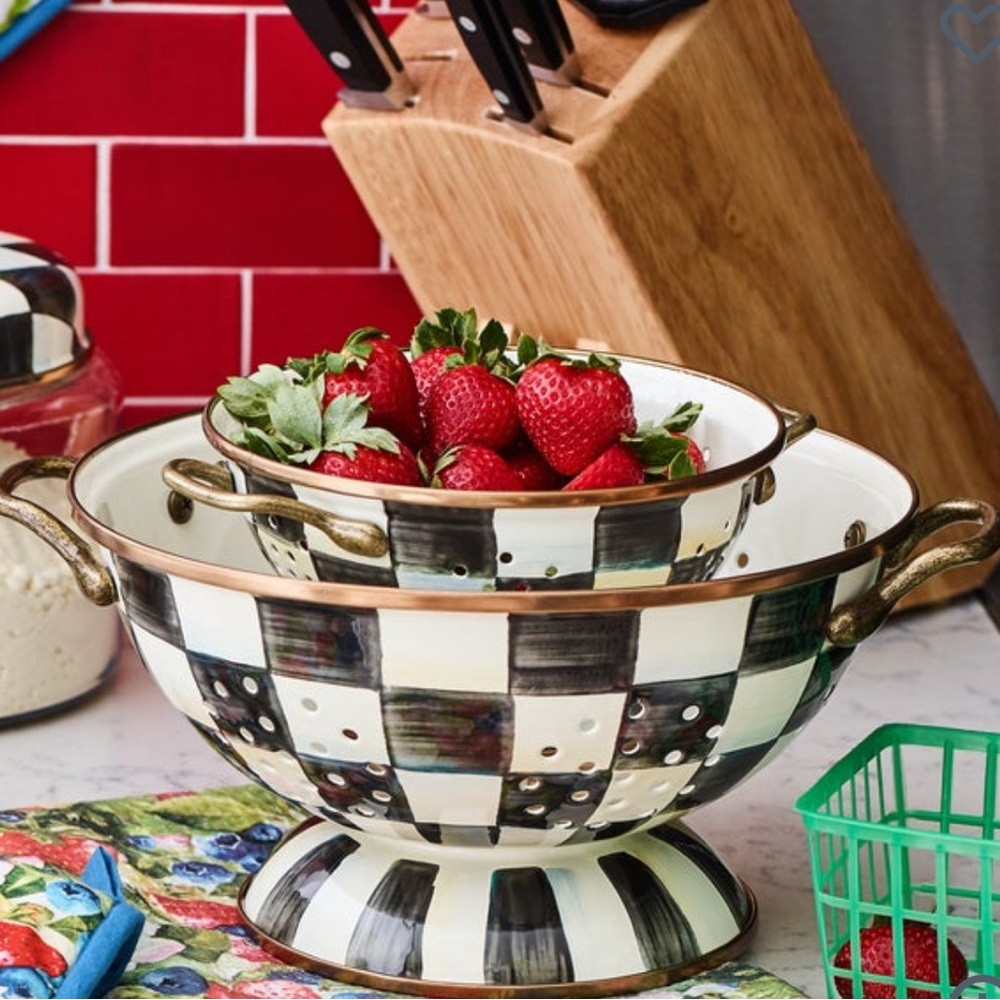 MacKenzie-Childs courtly check colander - Picture 2 of 9